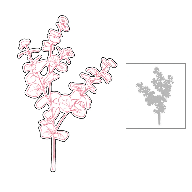 

2020 New Plant Branche Eucalyptus Metal Cutting Dies For DIY Embossing Decoration Greeting Card Scrapbooking Cut Paper No Stamps