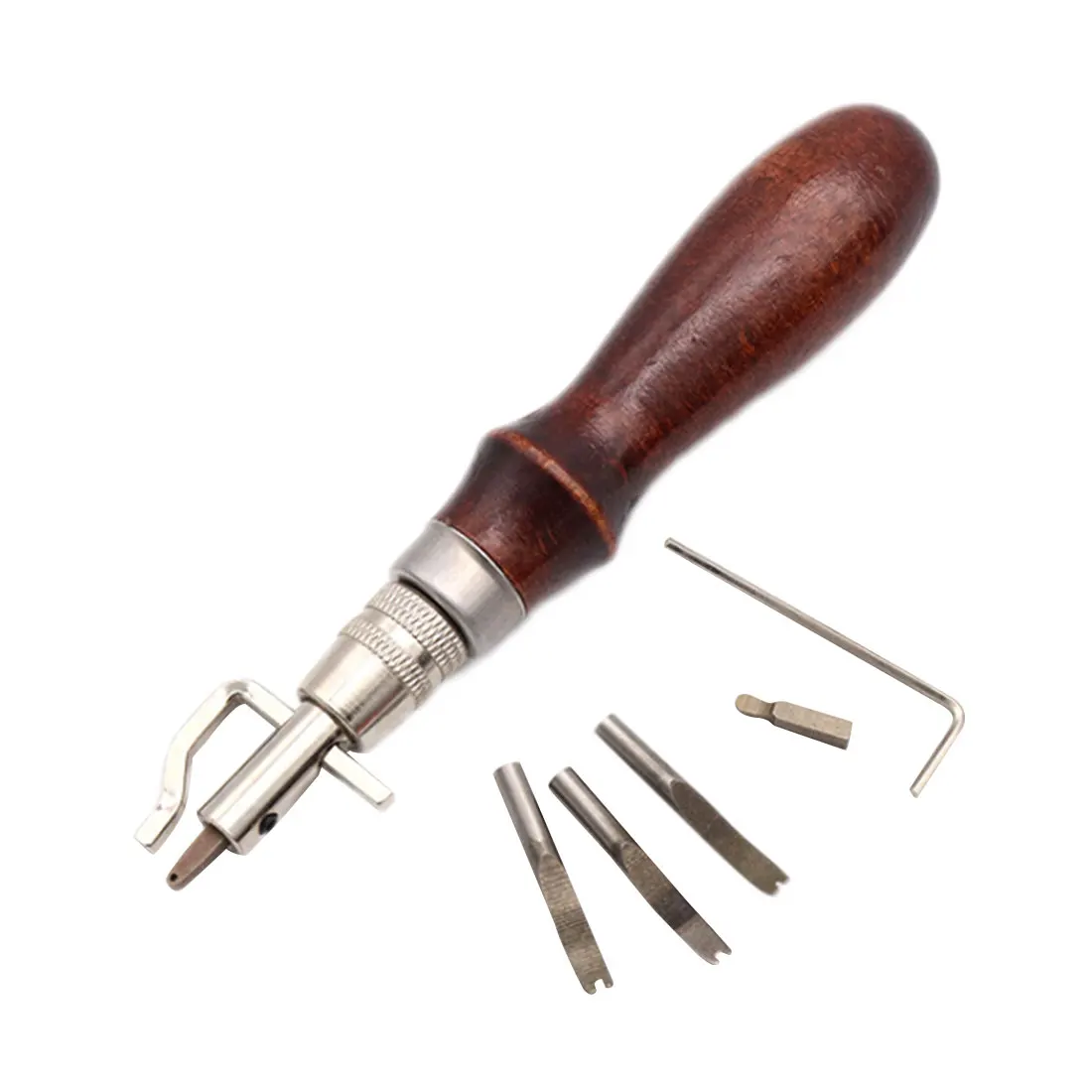 

Leather Craft Edge Press Kit Adjustable Stitching 8 In 1 Diy Beveling Knife And Sewing Tools Crease Leather Stitching Tool