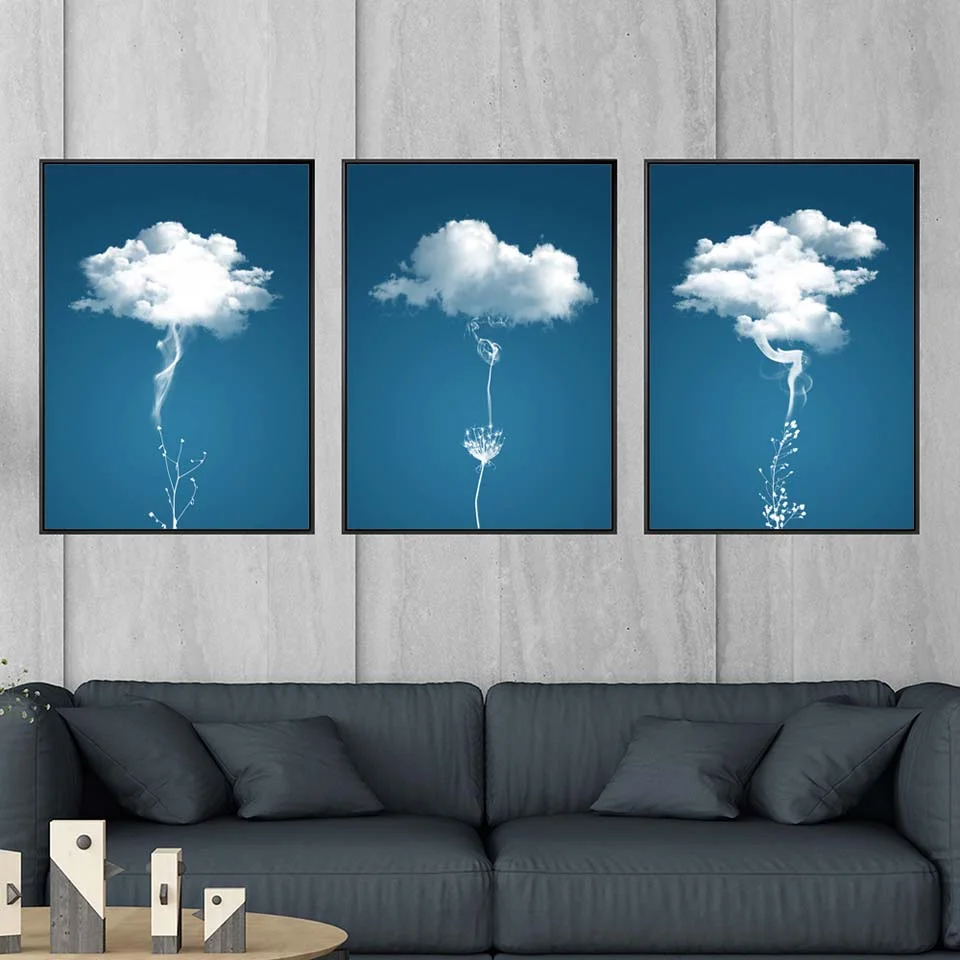 

Wall Art Canvas Paintings Home Decor Modern Creative Personality Sofa Background Painting Simple Bedroom Cloud Abstract