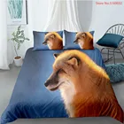 Наборы постельных принадлежностей с 3D принтом животных, лисы, одеяло, покрывало, мягкое постельное белье, набор пододеяльников на заказ, наволочка, 23 шт., подростковые постельные принадлежности