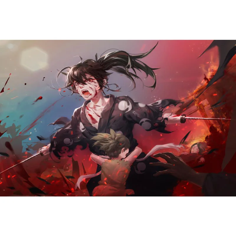 

New Arrival Dororo Anime Canvas Poster Custom Canvas Fabric Painting Poster Home Decoration Mariage Cloth Fabric Wall Art Poster