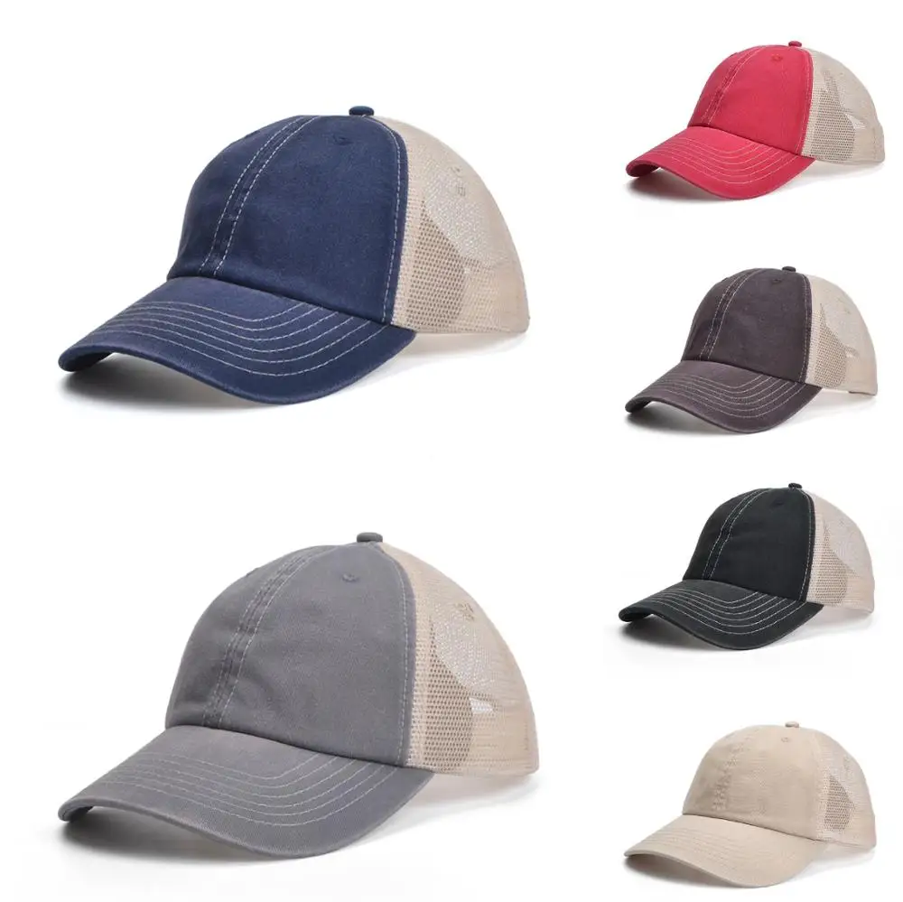 Connectyle Мужская винтажная модная сетчатая Кепка тракер Регулируемая летняя кепка