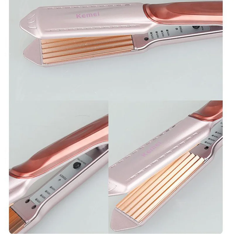 Kemei электрические плоские щипцы для завивки модные Профессиональные