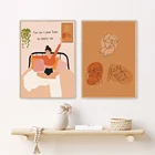 Женская Настенная картина умственное здоровье, художественные плакаты в форме йоги с цветами для женщин, художественная позитивная Картина на холсте, украшение