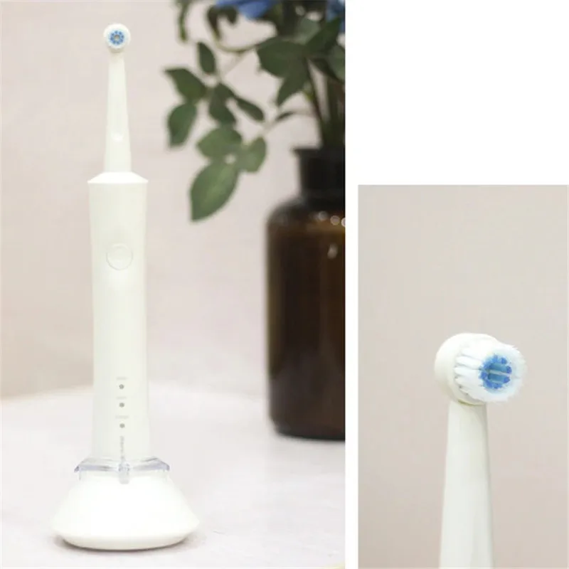 

Electric Toothbrush Round Head Rotating Rechargeable Multi-Angle Cleaning Mouth Removable Brush Head Home Travel Toothbrush