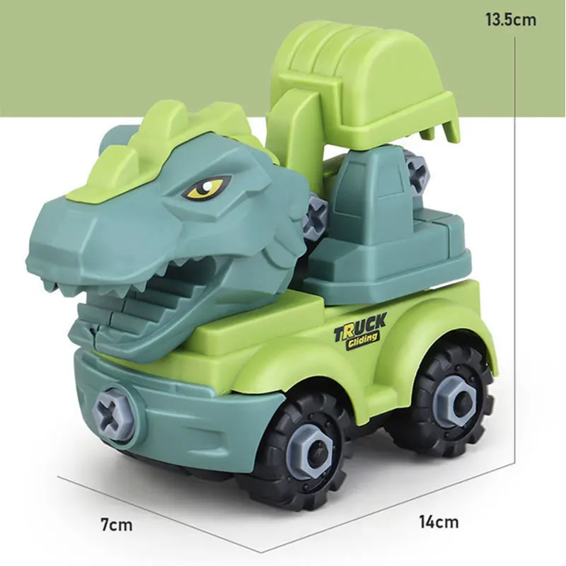 Kids DIY Disassembly Dinosaurs Toys Engineering Truck Car Assembly Nuts Screw Boys Excavator Dump For Gifts | Игрушки и хобби