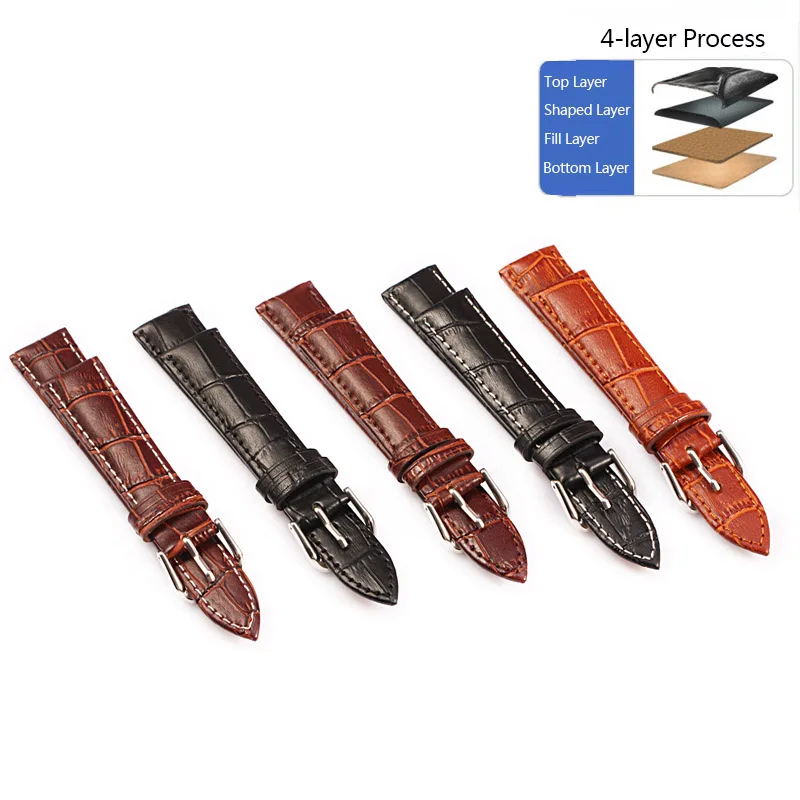 LMCroco Коричневый мужской ремень из натуральной кожи со стальной пряжкой браслет