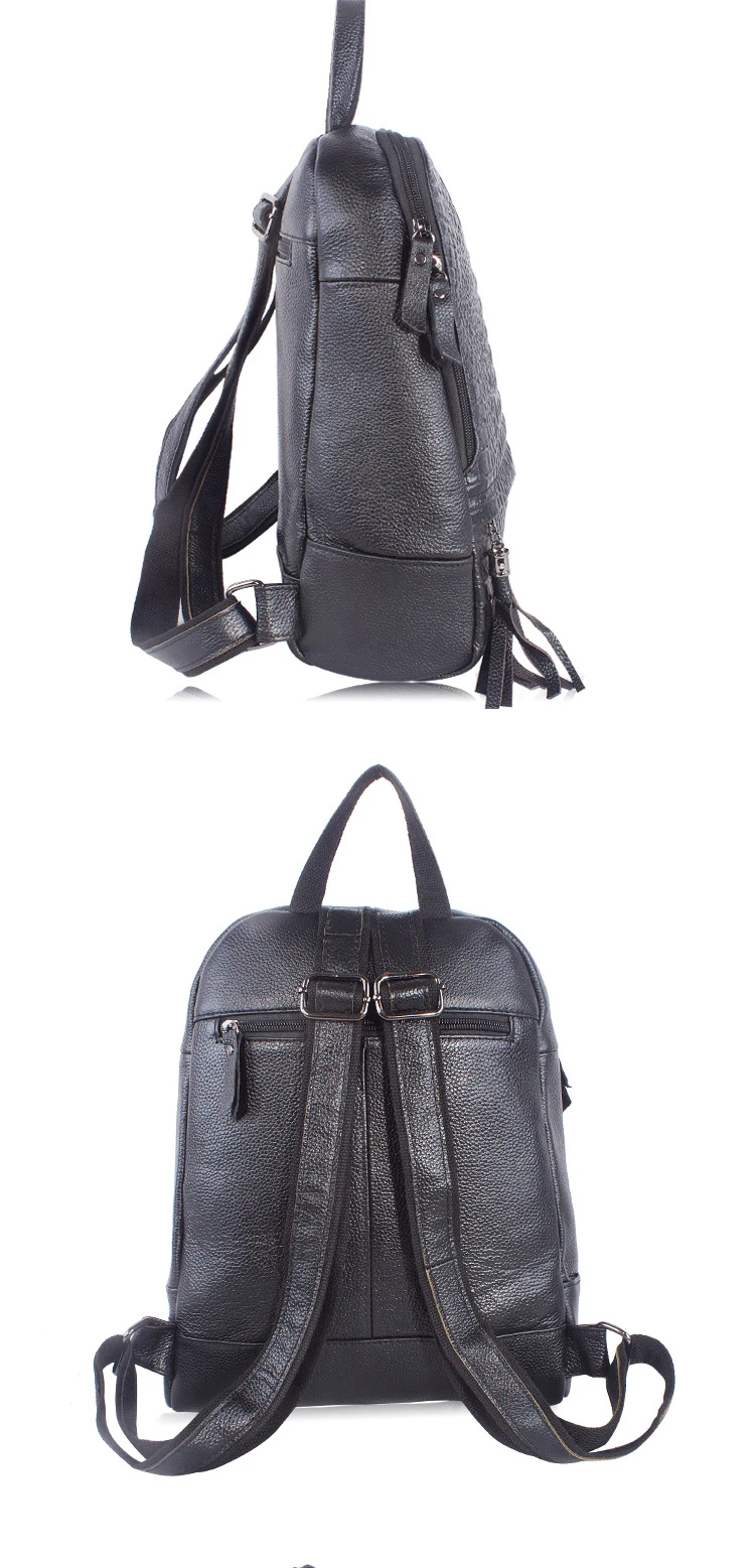 Genuine Leather Alligator Women Backpacks New Luxury Brand Female Real Natural Leather Ladies Girl Student Casual Backpack