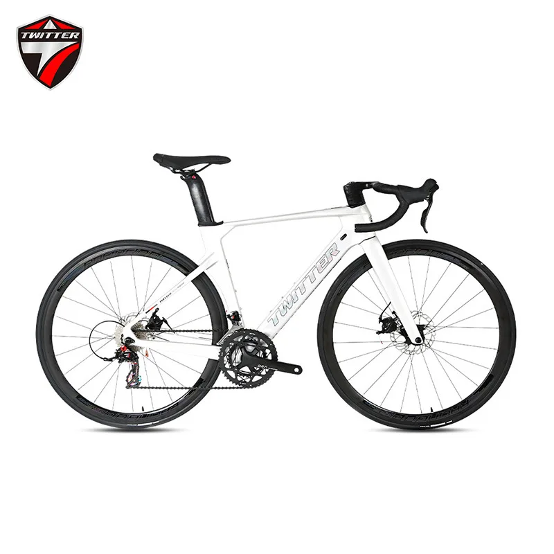 

TWITTER R10 Bicycle RIVAL-22S hydraulic disc brake with fully hidden inner cable and carbon handle carbon fiber bike700Cbicycles