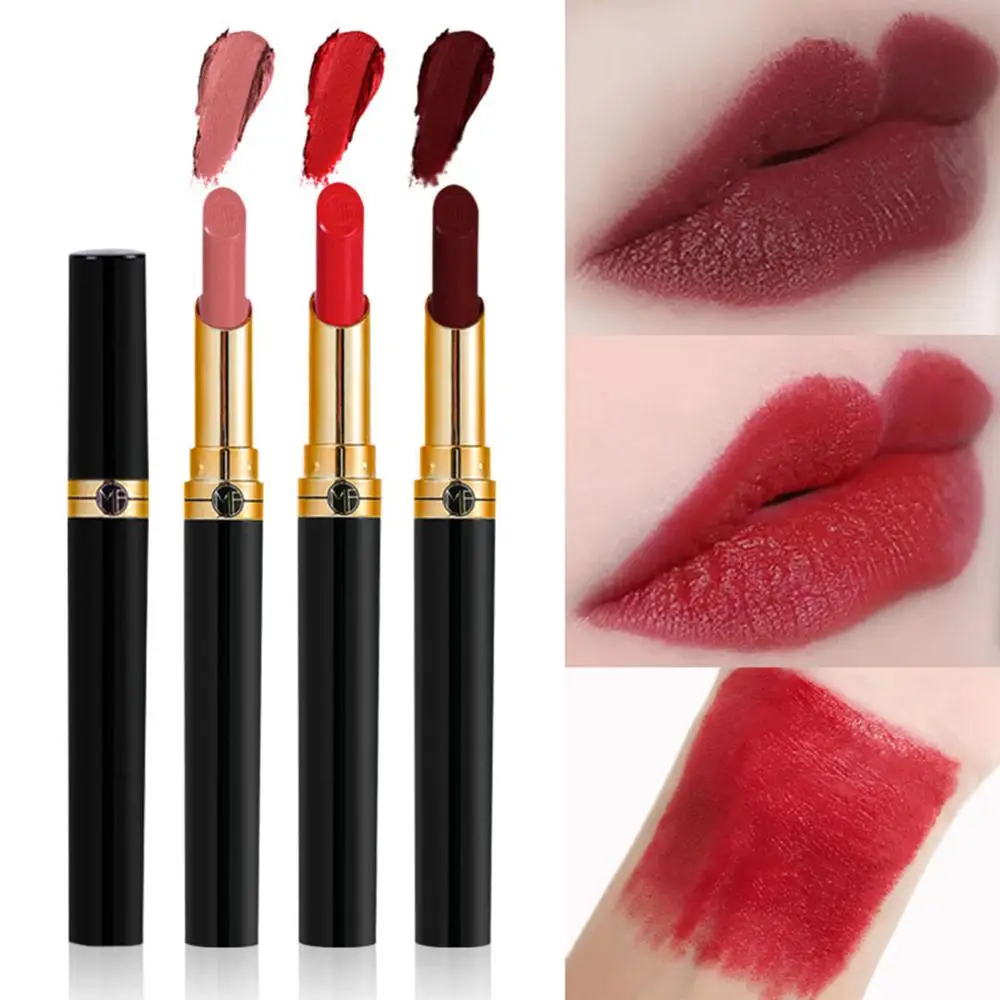 

12 Colors Sexy Red Lipstick Waterproof Matte Velvet Lipstick Glossy Lip GlossLip Balm Lip Tint Women Fashion Makeup T0867