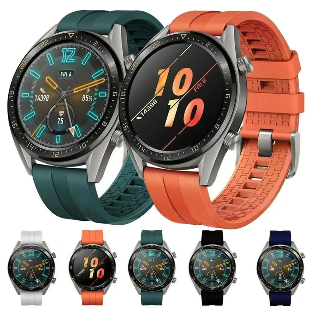 22 мм силиконовый ремешок для часов Ремешок для huawei Watch GT Active huawei часы волшебный браслет аксессуары