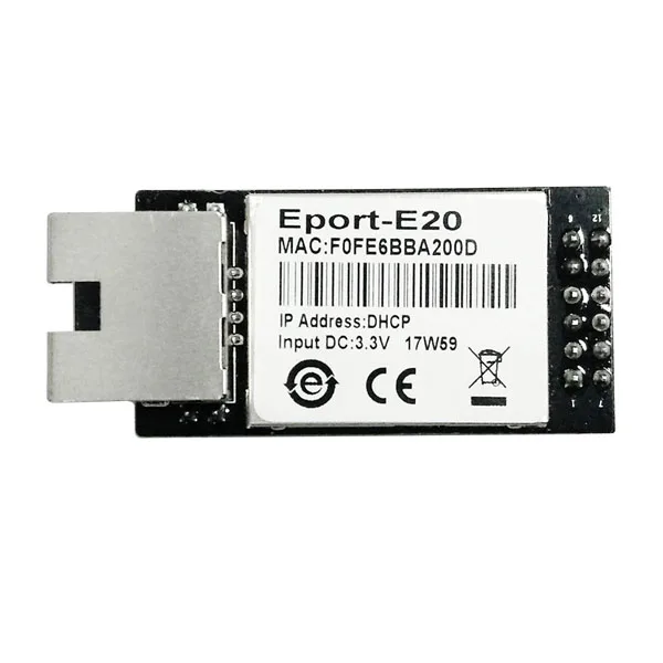 Порт-E20 FreeRTOS сетевой сервер порт TTL серийный к Ethernet встроенный модуль DHCP 3 V TCP IP Telnet