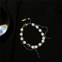 trendy reflective pearls bracelet alloy bracelet on hand women bracelet accessories fashion jewellery the best gift