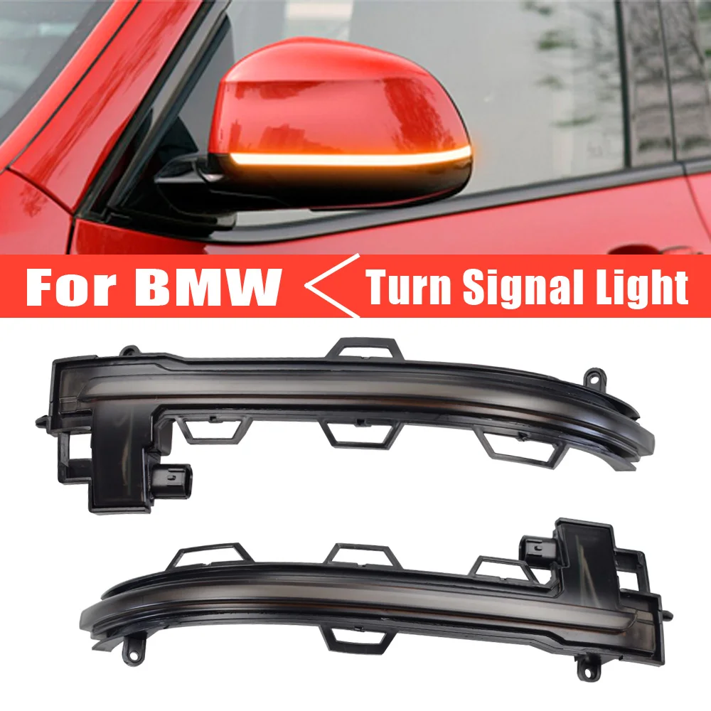 

LED Dynamic Turn Signal Light Side Mirror Indicator Flowing Water Blinker For BMW X3 X4 X5 X6 F25 LCI F26 F15 F16 2014 - 2018