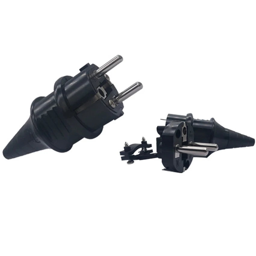 Черный Водонепроницаемый Электрический штекер европейского и французского