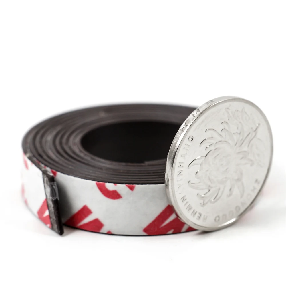 

1 Meter 10*1 mm Rubber Magnet Tape self Adhesive Flexible Magnetic Strip width 10mm thickness 1mm