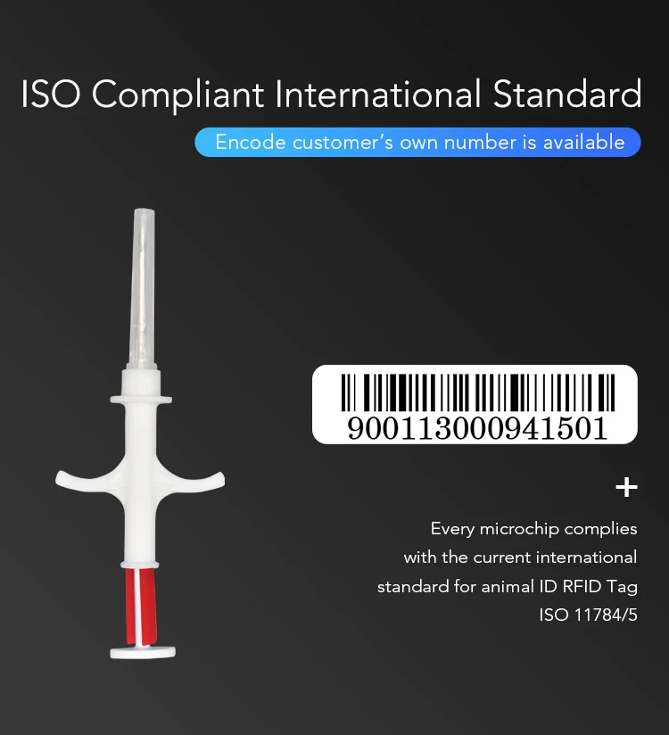 Стеклянная RFID-метка для идентификации животных 1 25*7 мм 134 2 кГц | Безопасность и