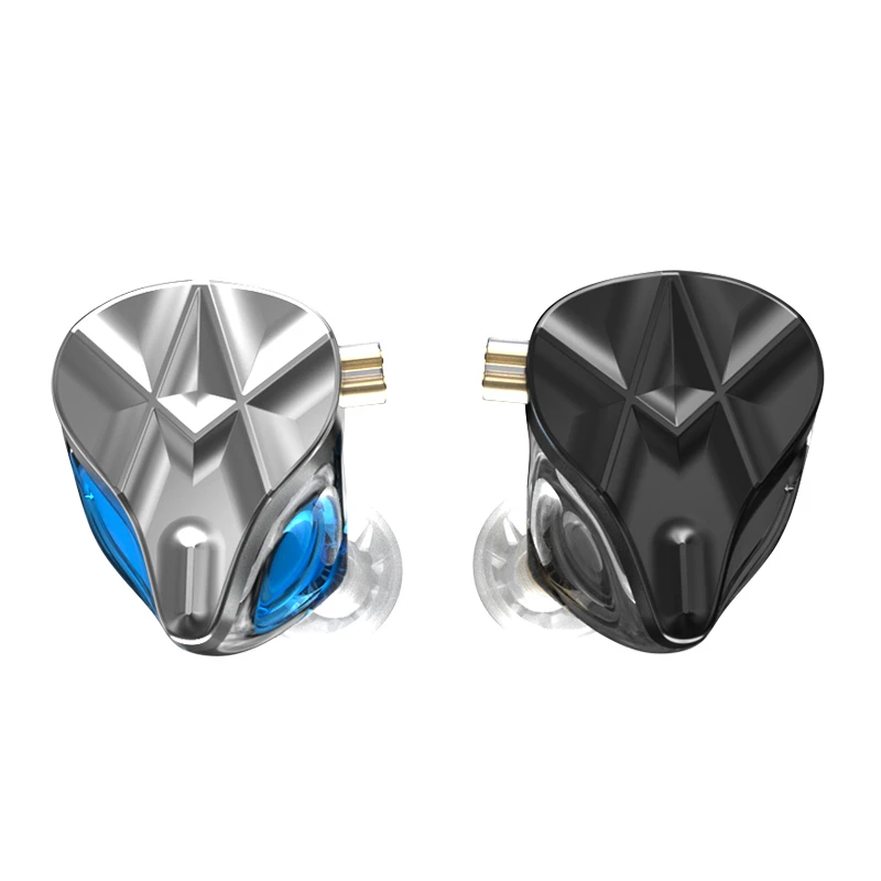 Наушники-вкладыши KZ ASF 5BA, сбалансированные, Hi-Fi, с цинковой лицевой панелью и полимерным корпусом, 2-контактный кабель 0,75 мм для аудиофильских музыкантов