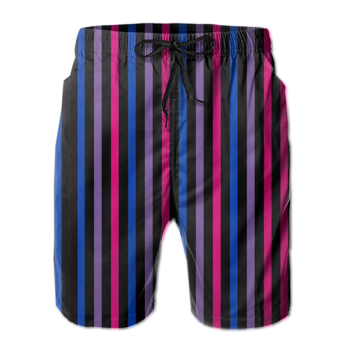

Bi Pride Vertical Stripes Men's Beach Shorts Cool Graphic R333 Tees Eur Size