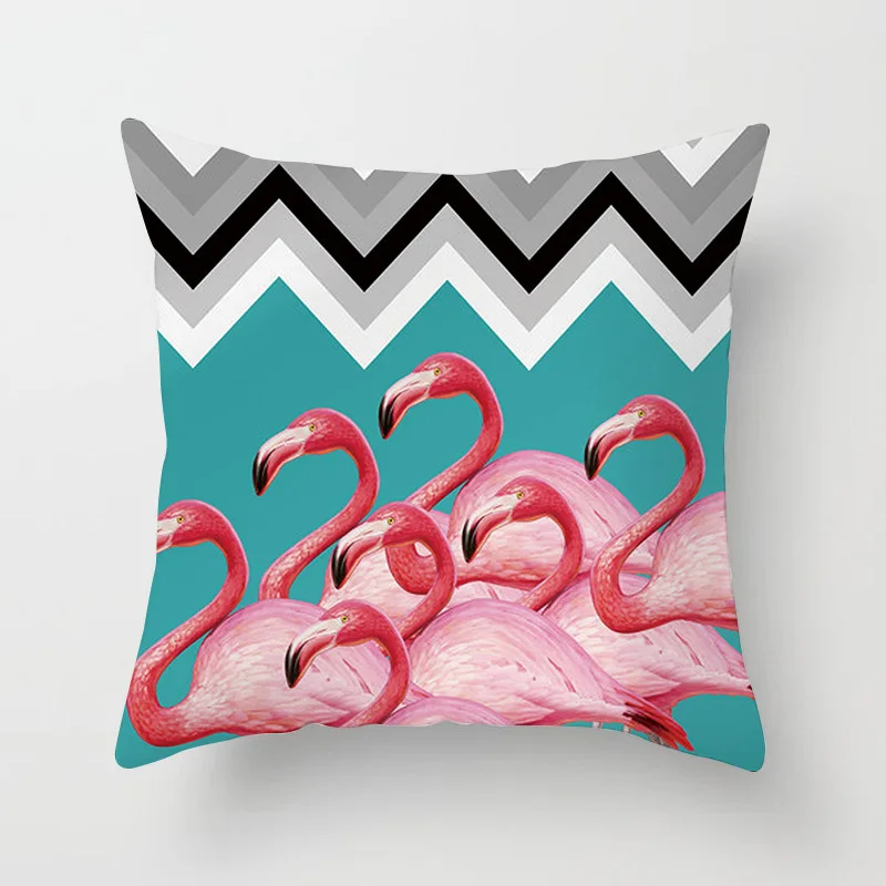 

1PC Home Decoration Nordic Ins Flamingo Pillowcase Decorative Polyester Office Sofa Car Throw Pillow Case Cushion Covers 45x45cm