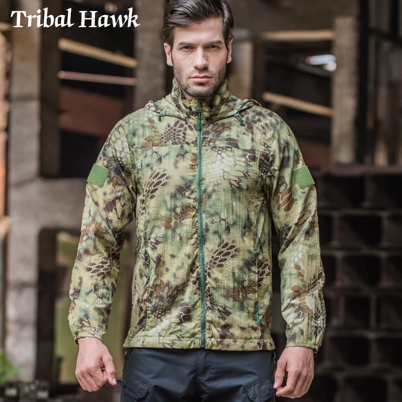 Мужская камуфляжная куртка летняя тактическая SWAT армейский водонепроницаемый