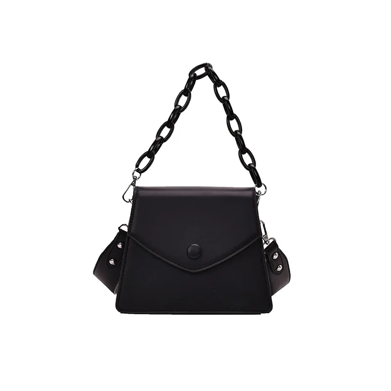

Thick Chain Design Small PU Leather Crossbody Bags For Women 2020 Female Shoulder Messenger Bag Ladies Handbags