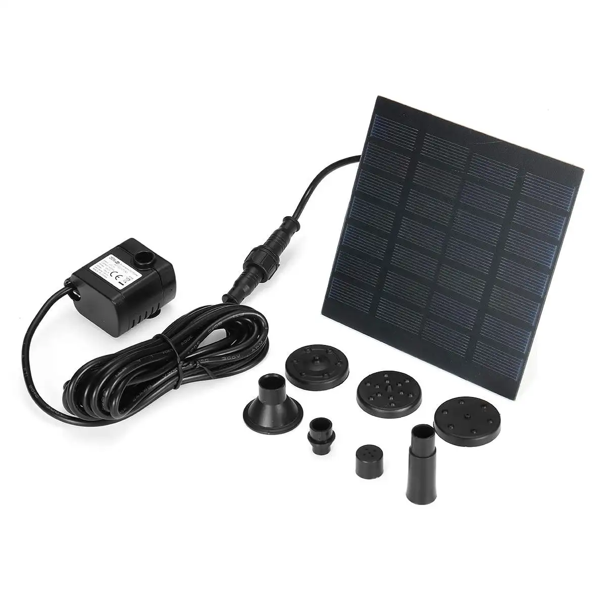 

Solar Panel Powered Water Fountain Pool Pond Garden Water Sprinkler Sprayer with Water Pump & 3 Spray Heads