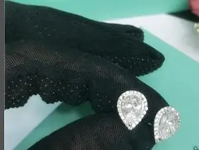 

T601 flash 925 silver earring 5A zircon earring
