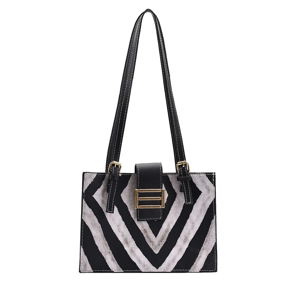 

Zebra Printed Shoulder Messenger Bag Fashion PU Leather Casual Simple Crossbody Bags Women Handbags Totes Clutch Bag