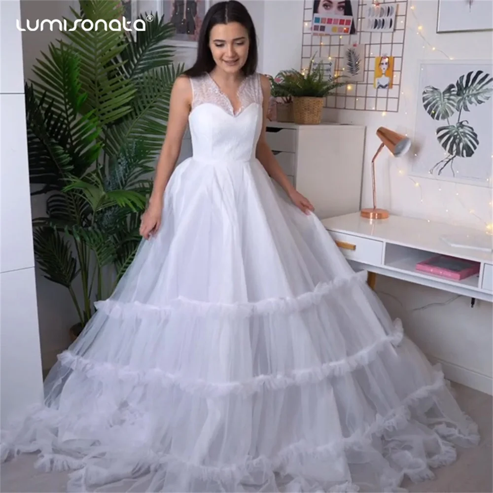 

Lumisonata New Led Light Up Luminous Mermaid Shinny Dress For Wedding Party Formal White Wave Flower Pattern Long Skirt