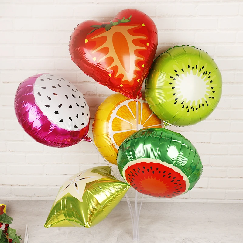 Large Strawberry Shape Aluminum Foil Balloons 5pcs Fruit Theme Wedding Birthday Party Decorations Kids Toys Child Gifts Globos | Дом и сад