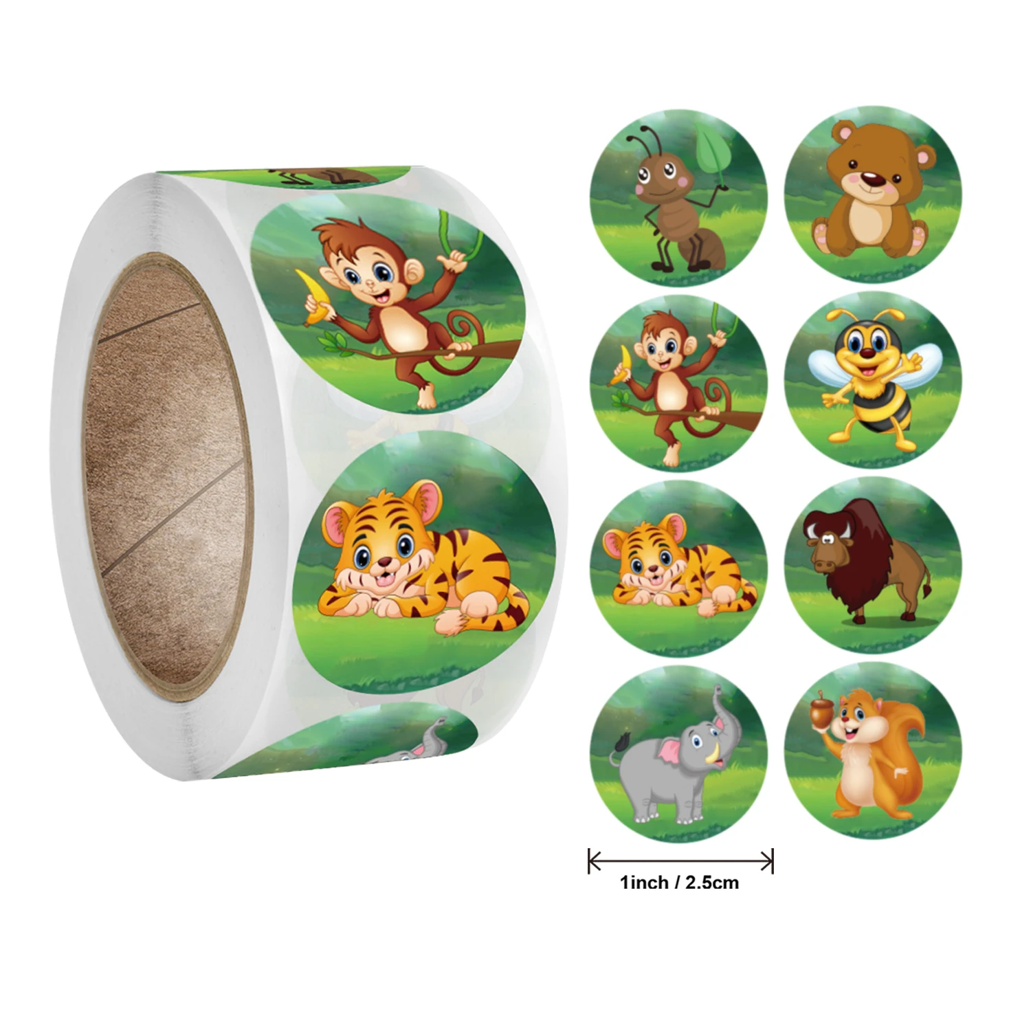 500 шт./рулон учителя награда Стикеры весело мотивации кошка собака для школа