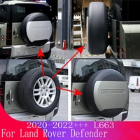car accessories for land rover defender l663 2020 2021 2022 car rear trunk spare tire tyre cove shell wheel cover with logo