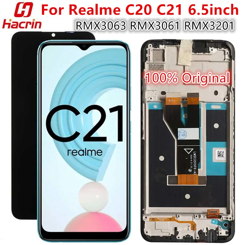 

For Oppo Realme C20 C21 Lcd Screen Original Lcd Display+Touch Screen with 10 Point Touch For Realme C21 C20 RMX3063/3061 RMX3201