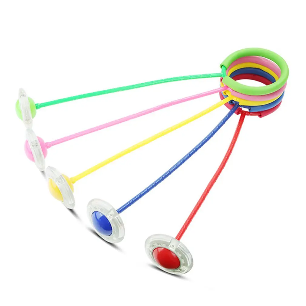 

Jump ball children's toy elastic flash jump foot on the Yo Yo set foot ring luminous rotation leg swing ring