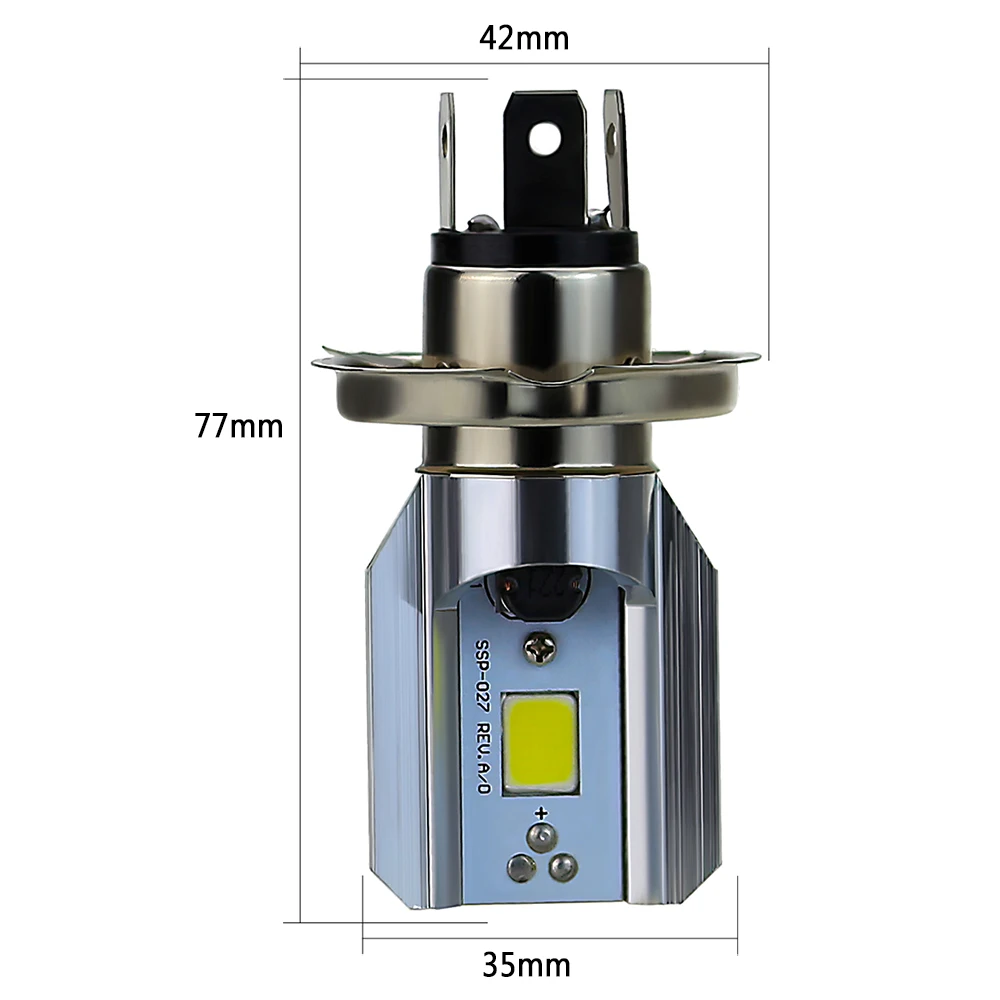 H4 светодиодный передняя фара мотоцикла DC12V 1000LM H/L лампа 1 шт. электрический