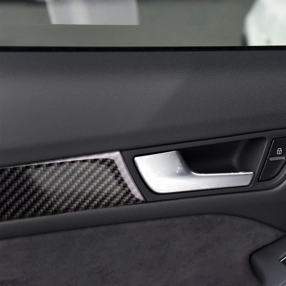 

Carbon Fiber Car Interior Co-pilot Dashboard Panel Decal Cover Trim Strips For Audi A4 B8 4 door Trim Accessories