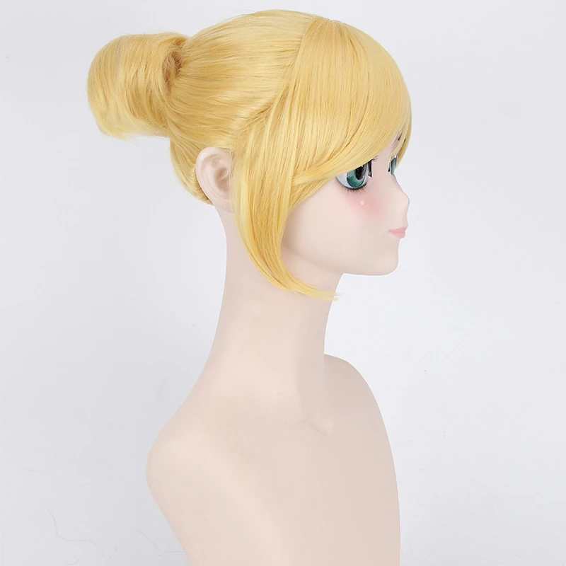 

Anime Bungo Stray Dogs Cosplay Higuchi Ichiyo Wig Golden Synthetic Hair with Bun Halloween Christmas Costume Play Role Wig