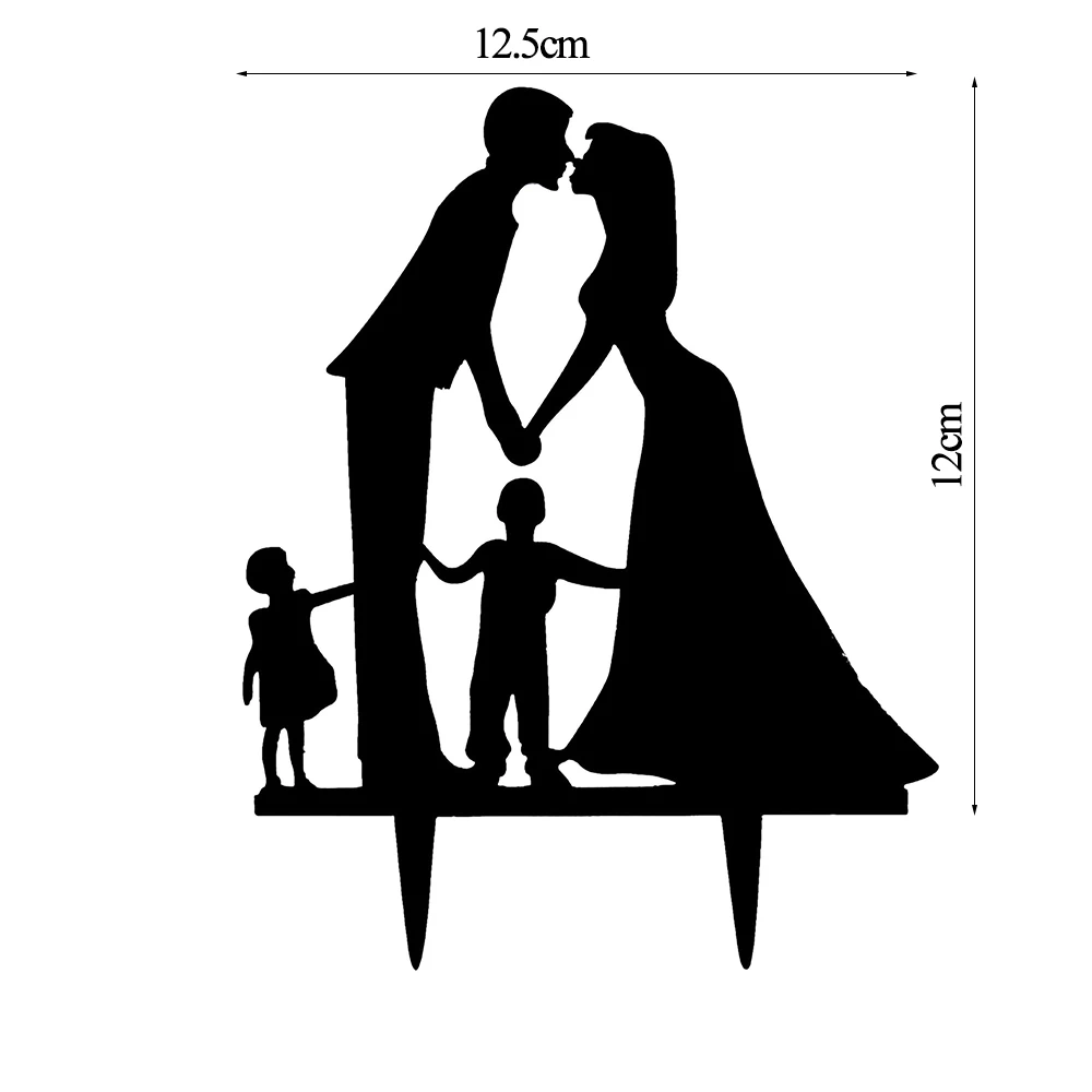 Cake Topper 40 Украшения на свадебный торт, фигурки из черного цвета в виде жениха и невесты Mr Mrs с кошечкой для маленьких собак торт топпера, свадебные Обручение вечерние украшения торта вечерние свадебные сувениры - Цвет: Cake Topper 40