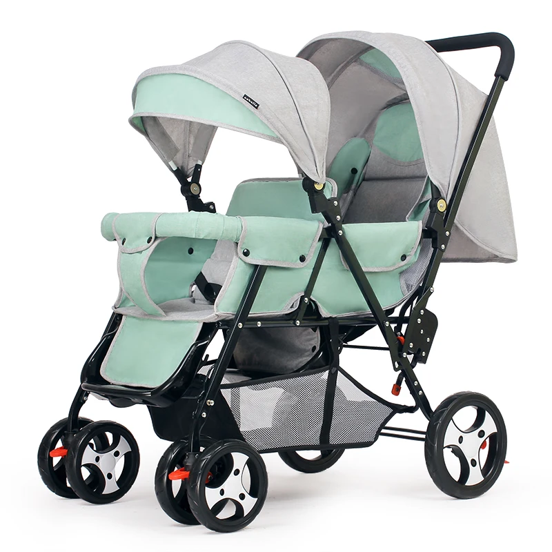 

Light Weight Twin Baby Stroller Newborn Twins Double Umbrella Stroller Can Sit and Lie Baby Carriage Infant Pram Travel Carts