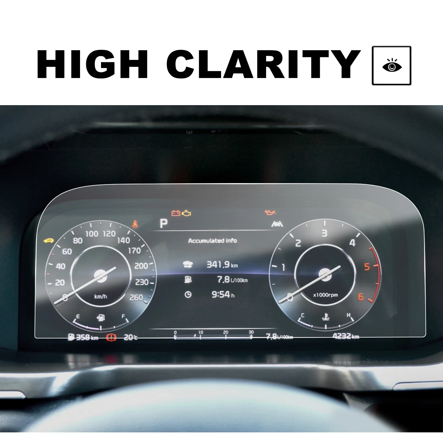 lfotpp for sorento mq4 2021 car lcd instrument display pet screen protector film auto interior accessories 314121mm free global shipping