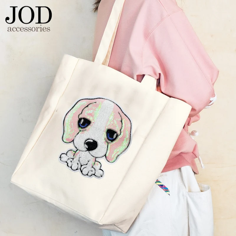 Собака вышитые большой патч железа на блесток патчи для одежды значки аппликации