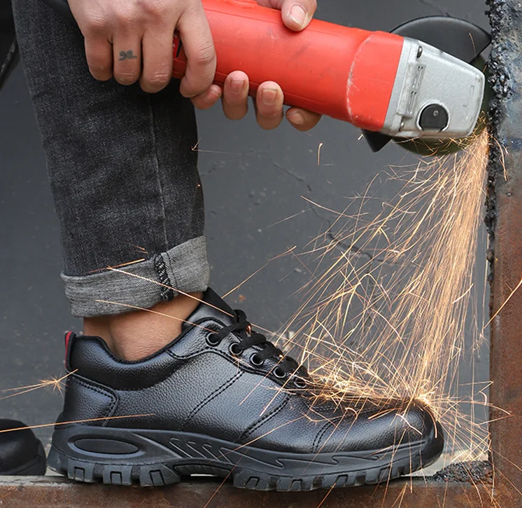 Мужские Водонепроницаемые рабочие ботинки со стальным носком Нескользящие