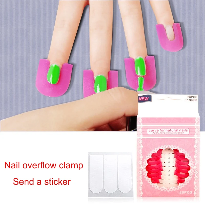 26 шт гелевая Форма для ногтей модель зажим маникюра дизайн непроливающаяся
