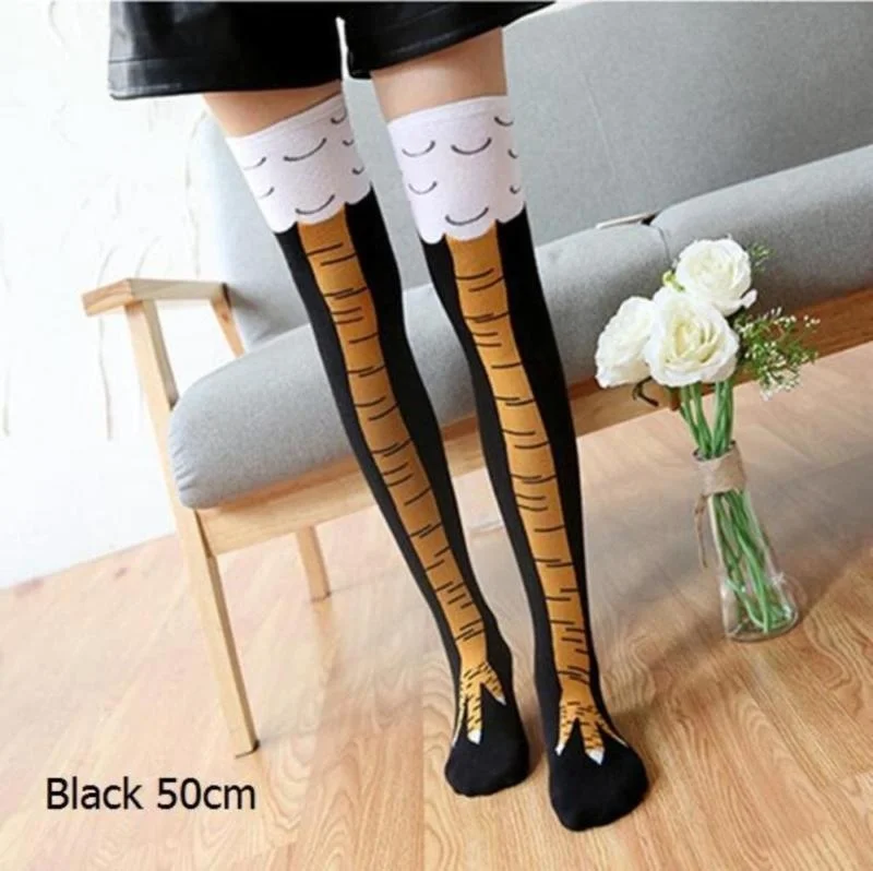 3 цвета Необычные парные длинные носки с курицей большие необычные дизайнерские