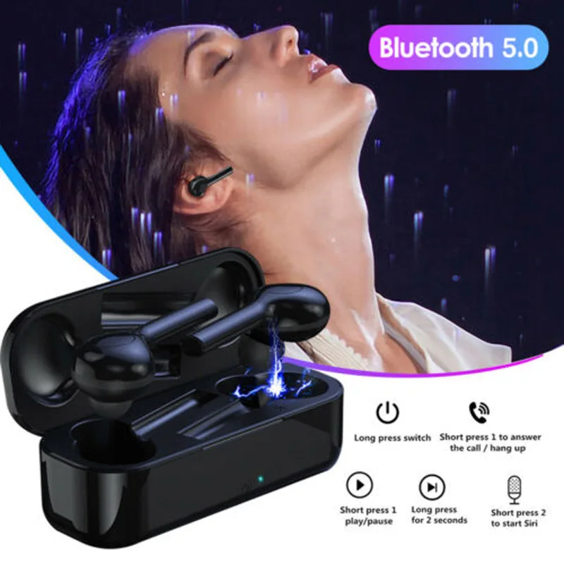 

TWS Bluetooth 5.0 Earphones For All Smart Phone Mini Wireless Headset For Samsung Xiaomi Huawei Sports Headset + Charger Box