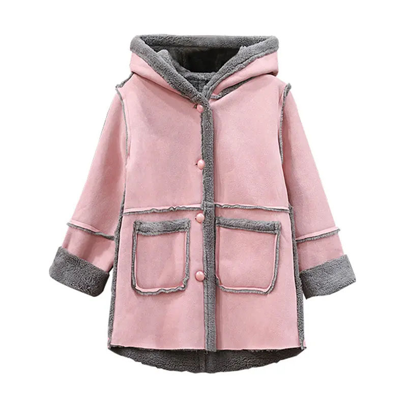 Куртка для маленьких девочек зимняя теплая куртка Размеры на 3 10 л. из оленьей