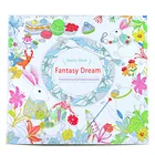Книга-раскраска для детей и взрослых, дневник с изображением фантазийной мечты на английском языке, 24 страницы