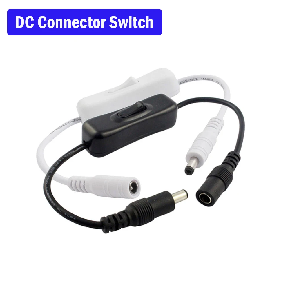 Встроенный выключатель ВКЛ./ВЫКЛ. С гнездовым штекером кабель питания 5 5x2 1 мм