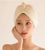Шапочка для сухих волос Sugan Life однотонная ткань из кораллового бархата